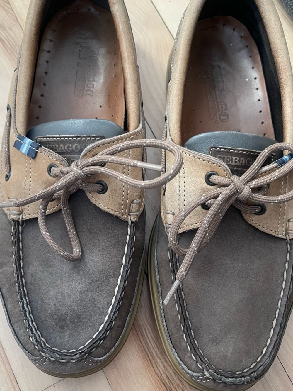 Sebago Docksides Boat Shoes Brown Leather Men’s 8.5 | Women’s 10 Classic Lace Up